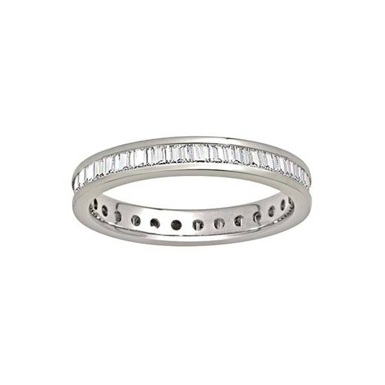 0.50ct VS/E-F 3mm Elegant Baguette Diamond Full Eternity Ring