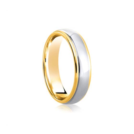 5mm Two Tone Wedding Ring