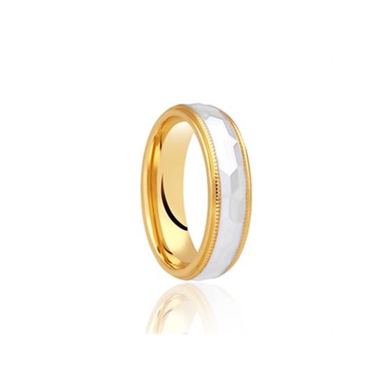 5mm Two Tone Wedding Ring