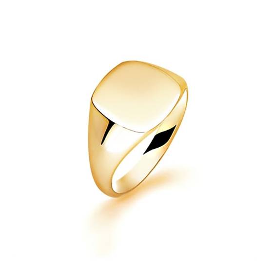 9ct Yellow Gold, Gents Signet Ring, Size S