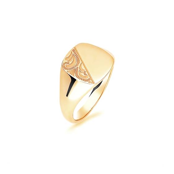 9ct Yellow Gold, Gents Signet Ring, Size V