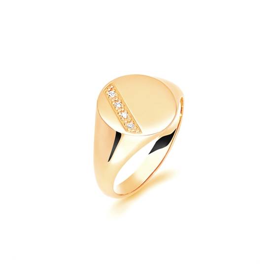 9ct Yellow Gold Gents Oval Signet Ring