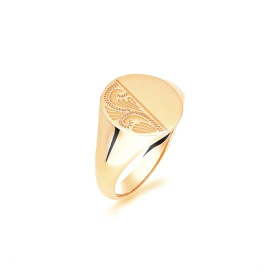 9ct Yellow Gold, Gents Signet Ring, Size U