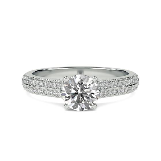 0.75ct VS1/F Classic Round Diamond Vintage Ring