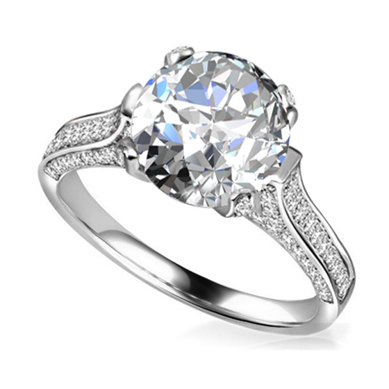 0.75 SI2/G Modern Round Diamond Vintage Ring