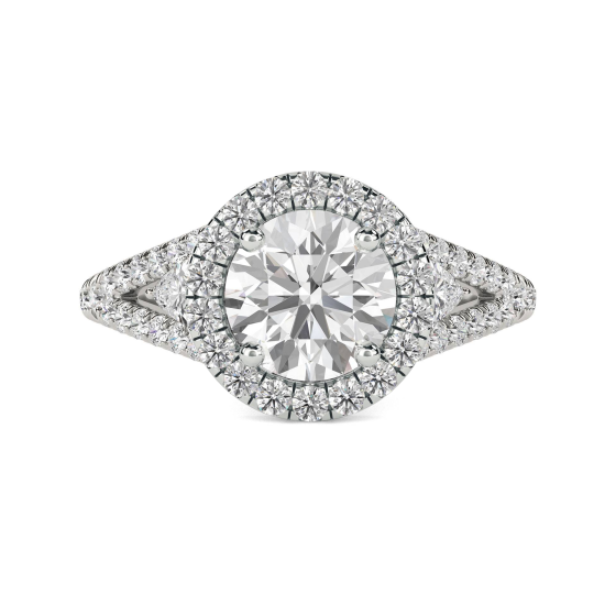 1.50ct SI1/F Pear Diamond Split Shoulder Set Ring