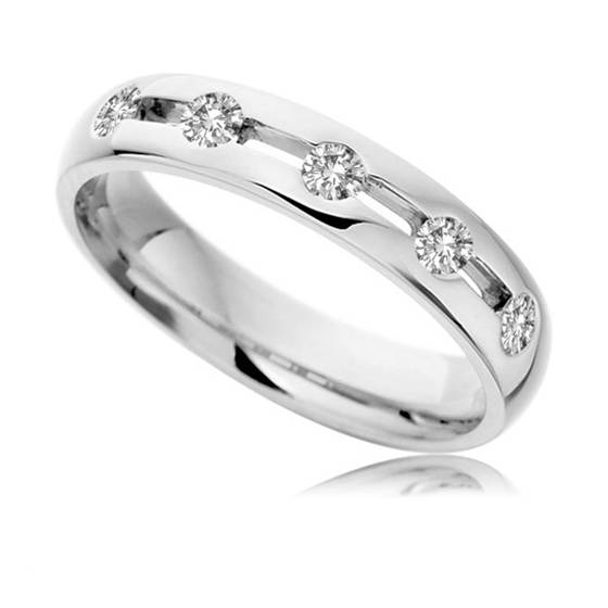 0.30ct VS/F-G Round Diamond Wedding Ring