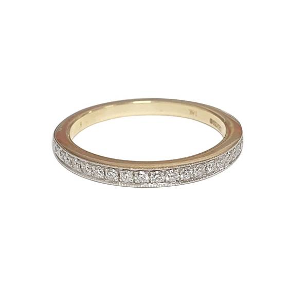 0.20ct VS/EF Micro Pave Set Half Eternity Ring