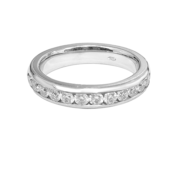 0.70ct VS/E-F Round Cut Channel Set Half Eternity Ring