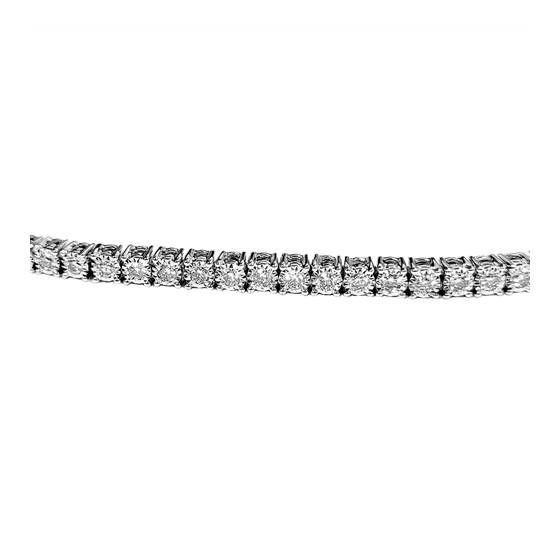 2.17ct VVS/H-I Round Diamond Single Row Tennis Bracelet