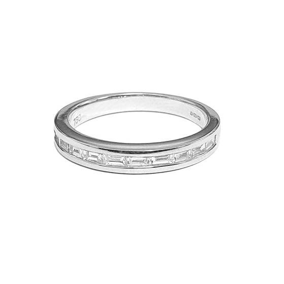 0.35ct VS/F-G Baguette Half Channel Eternity Ring