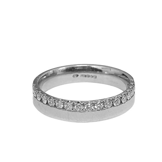 0.30ct VS/E-F Claw Set Round Cut Half Prong Eternity Ring