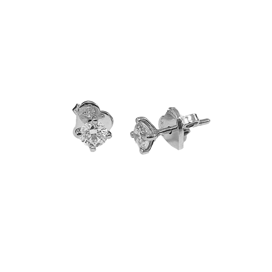 0.70ct SI2/F Round Diamond Earrings