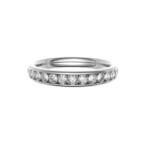 0.25ct VS/E-F Round Diamond Half Eternity Ring