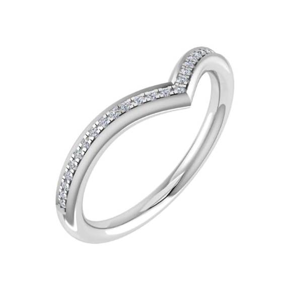 0.30ct VS/E-F Round Diamond Wedding Ring