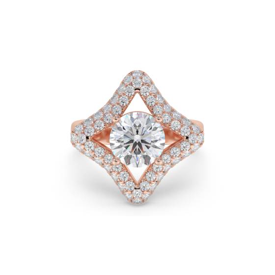 Round Diamond Designer Ring