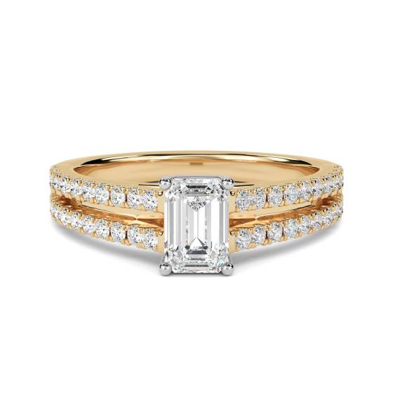 0.75ct SI1/E Shoulder Set Engagement Ring