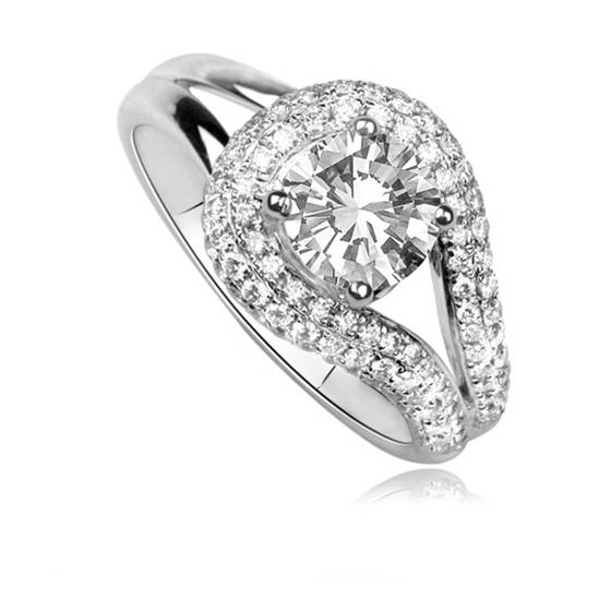 0.75ct SI2/G Modern Vintage Round Diamond Ring