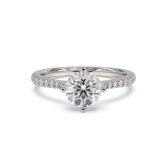 1.20ct I1/F Round Shoulder Set Ring