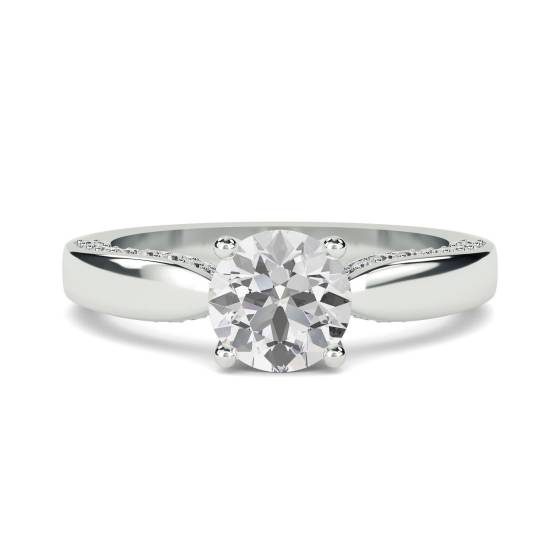 1.00ct VVS1/E Shoulder Set Diamond Engagement Ring