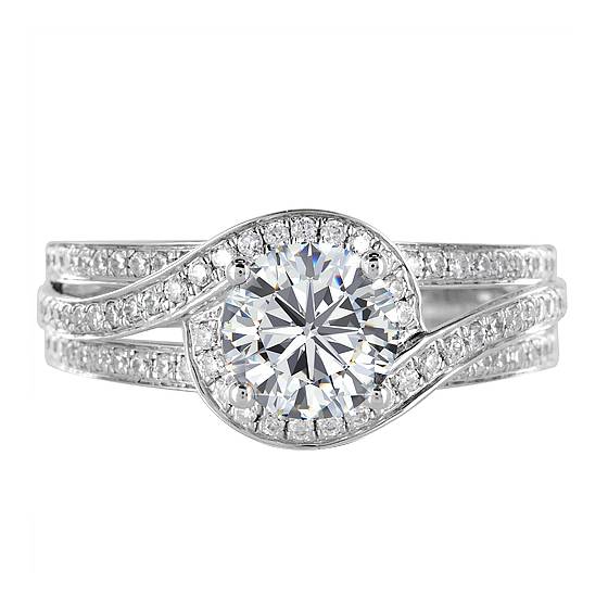 1.25ct VVS2/F Round Diamond Designer Ring