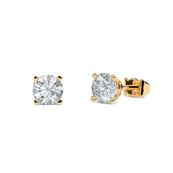 0.81ct SI/F-G Contemporary Round Diamond Designer Earrings