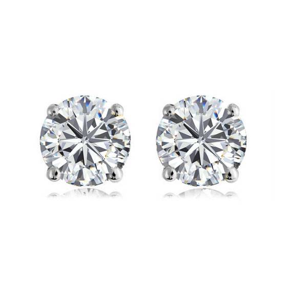 0.80ct SI2/F Round Diamond Stud Earrings