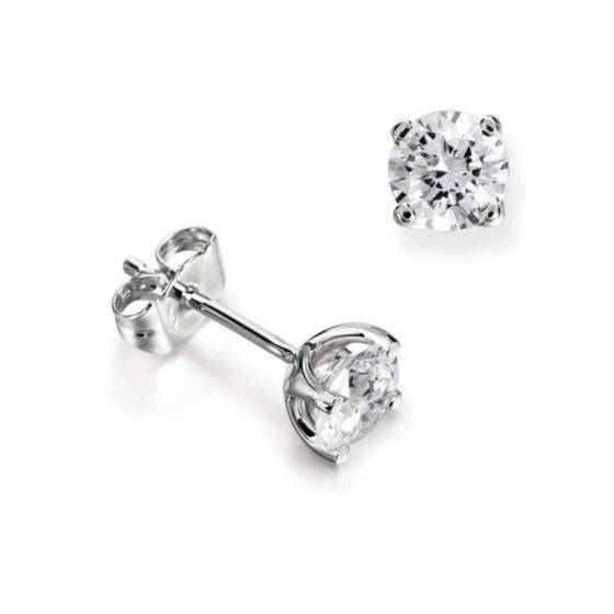 1.80ct VVS/D-E Round Lab Grown Diamond Stud Earrings