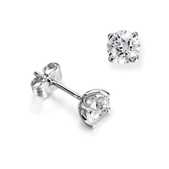 0.30ct SI2/F Classic Round Diamond Stud Earrings