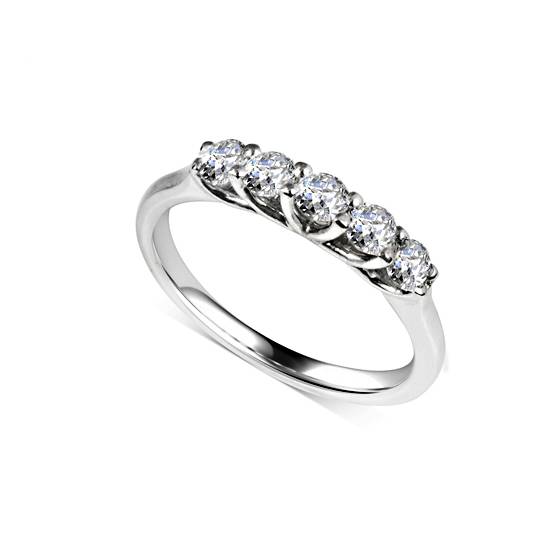 0.50ct VS/E-F 5 Stone Diamond Ring