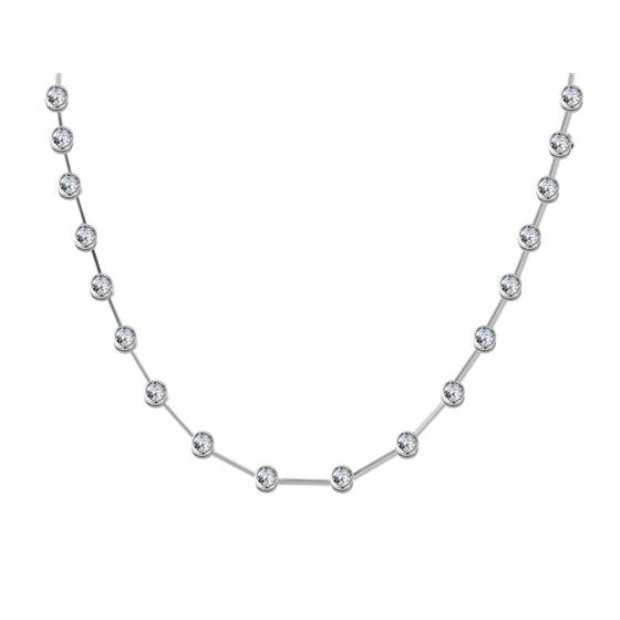 1.00ct VVS/E-F Elegant Round Diamond Drop Necklace