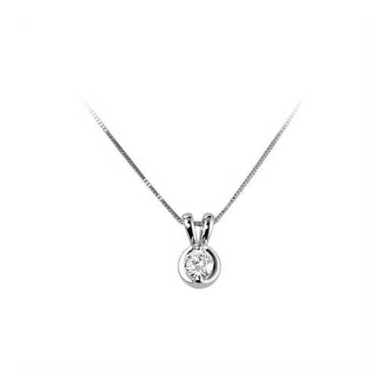 0.15ct VS/F Round Diamond 2 Prong Pendant