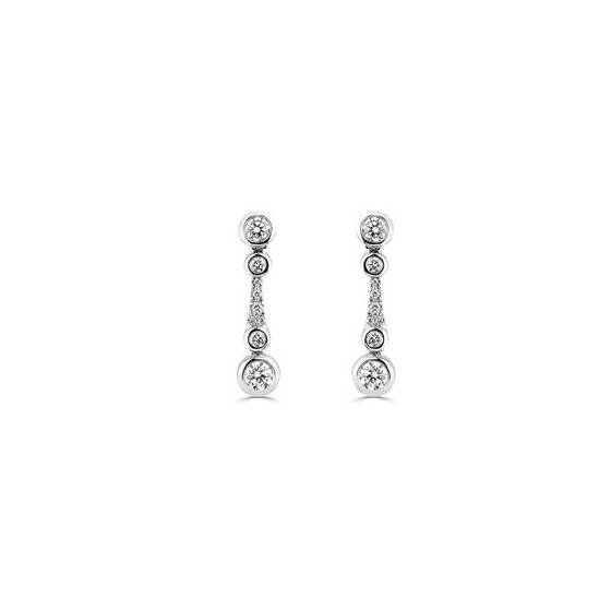 0.72ct VVS/E-F Small Icicle Drop Earrings