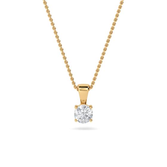 Lab Grown 0.60ct VVS2/E Round Diamond Solitaire Pendant