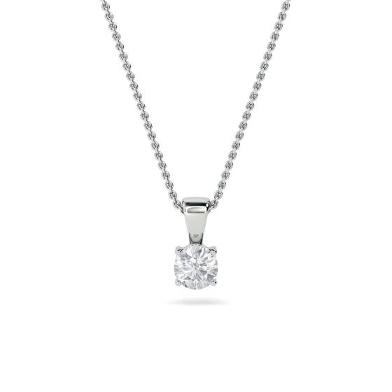 0.30ct VS/F-G Round Diamond Solitaire Pendant