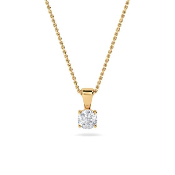 0.50ct VS/F-G Round Diamond Solitaire Pendant