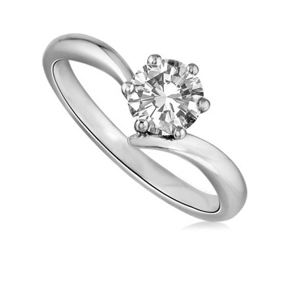 0.61ct I1/G Round Diamond Engagement Ring