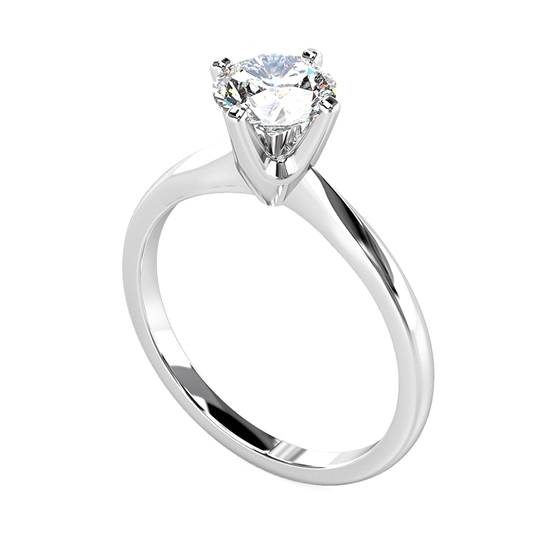 0.30ct SI2/F Round Diamond Solitaire Ring