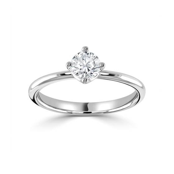 0.30ct SI2/E Round Diamond Solitaire Ring