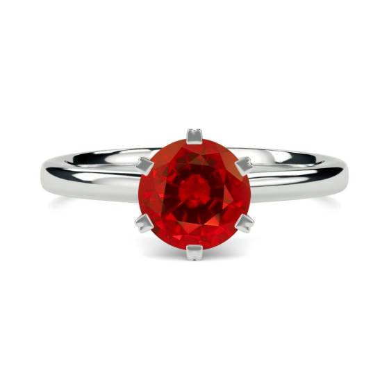 0.70ct Round Ruby Gemstone Ring