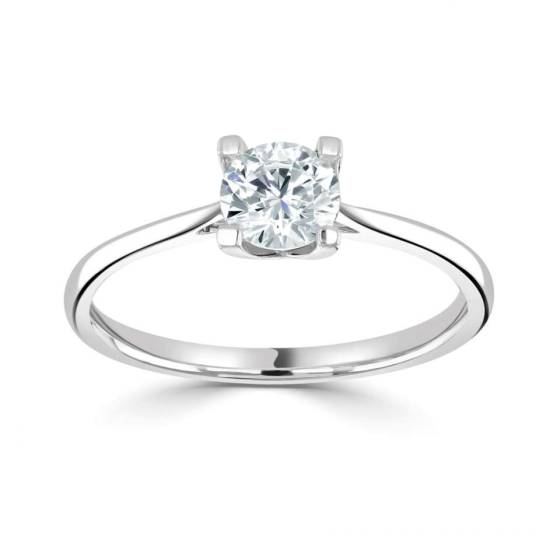 0.90ct SI1/E Round Diamond Solitaire Ring