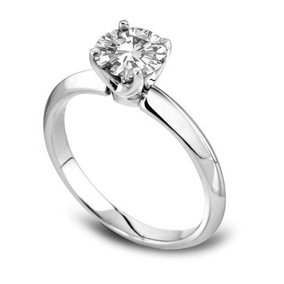 1.51ct SI1/F Knife Edge Round Labgrown Diamond Engagement Ring