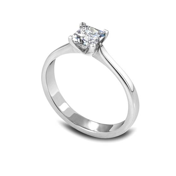 0.70ct SI2/G Princess Diamond Solitaire Ring