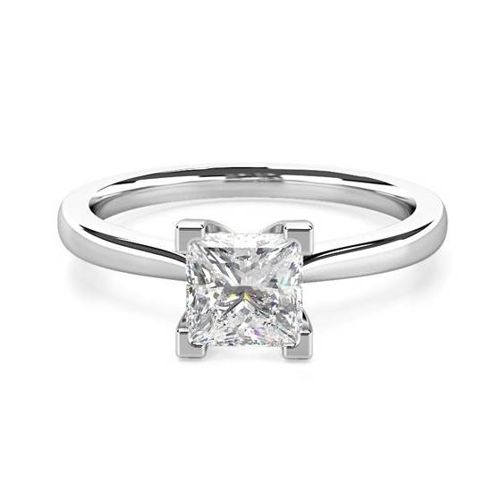 0.70ct SI2/G Princess Diamond Engagement Ring