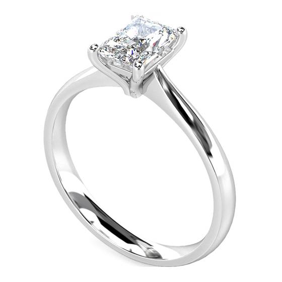 0.90ct SI1/G Radiant Diamond Solitare Ring