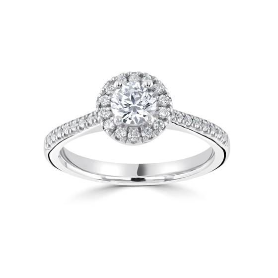 1.25ct I1/H Round Diamond Halo Ring