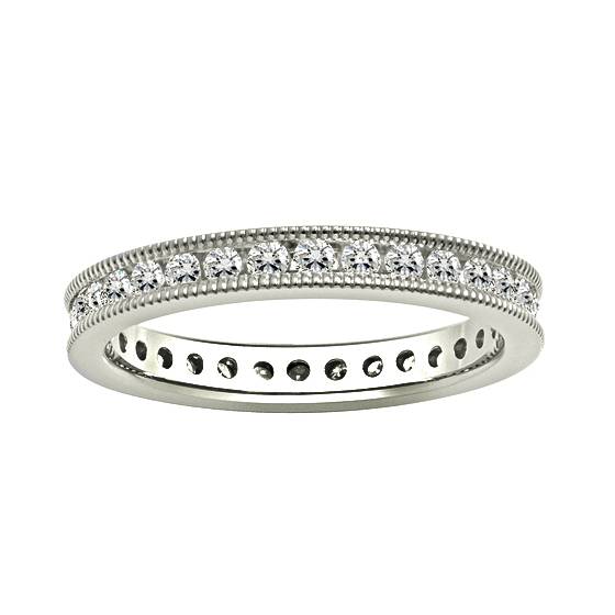 0.50ct VVS1/E-F 3mm Elegant Round Diamond Full Eternity Ring