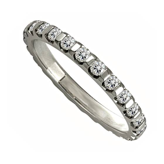 0.85 VS/E-F 2.5MM Elegant Round Diamond Full Eternity Ring