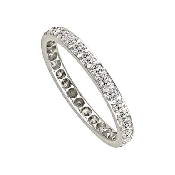 0.75ct VS/EF 3mm Elegant Round Diamond Full Eternity Ring