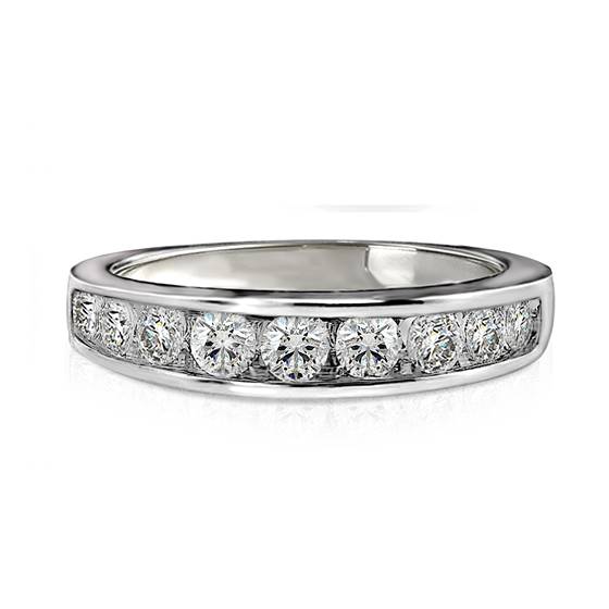 0.50 VVS2/D Round Channel Set Diamond Eternity Ring